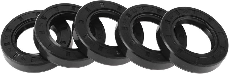 HEROFFIX 5 Pcs Rotary Shaft Seal High Pressure Oil Seal 30x50x10mm Black Nitrile 70 Durometer Rubber - Image 1